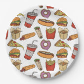 パーティーファストフード紙プレート ペーパープレート (正面)
