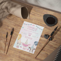 パーティーファームアニマルズ誕生日ウィムシー招待状