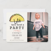 パーティーフィエスタ写真誕生日についてタコで話そう 招待状 (正面)