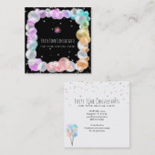 *~*パーティーフェスティバルバルーンレインボーイベントプランナー  スクエア名刺 (正面/裏面)