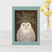 パーティーフクロウカード カード (黄色い花)