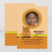 パーティーフクロウフォト招待状 招待状 (正面/裏面)