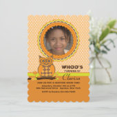 パーティーフクロウフォト招待状 招待状 (スタンド正面)