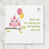 パーティーフクロウ2秒誕生日 フェイバータグ (裏面)