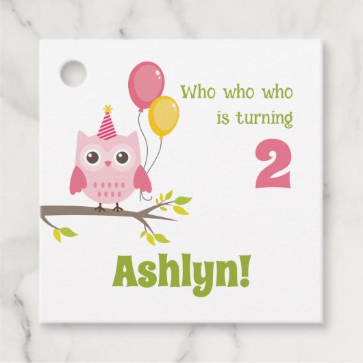 パーティーフクロウ2秒誕生日 フェイバータグ (正面)