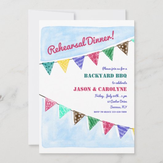 パーティーフラグ招待状 招待状 (正面)