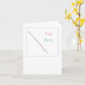 パーティーフルート音楽アルファベットのグリーティングカード カード (黄色い花)