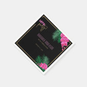 パーティーブラック金ゴールドネオン40歳の誕生日 スタンダードカクテルナプキン (角)