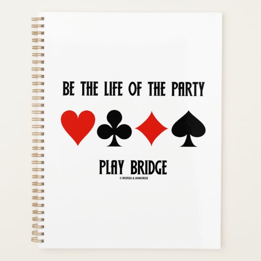 パーティーブリッジ4カ遊ードスーツの寿命になる プランナー手帳 (正面)