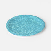 パーティーブルーウォータースイミングプール空白のテンプレート ペーパープレート (アングル)