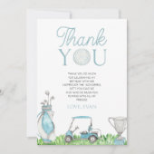 パーティーブルーゴルフ誕生日パーティー サンキューカード (正面)