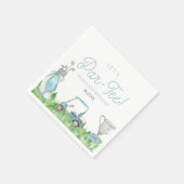 パーティーブルーゴルフ誕生日パーティー スタンダードカクテルナプキン (角)