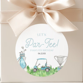 パーティーブルーゴルフ誕生日パーティー ラウンドシール