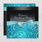 パーティーブルースワーズ誕生日招待状 招待状 (正面/裏面)