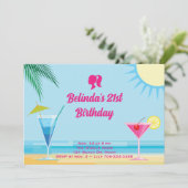 パーティーブルートロピカルビーチ21歳のパーティー 招待状 (スタンド正面)