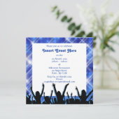 パーティーブルー白黒 招待状 (スタンド正面)