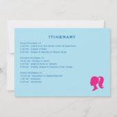 パーティーブルー トロピカルビーチ ウィークエンド ブライズメイド 招待状 (裏面)