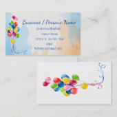 パーティープランナーおもしろいカラフルバルーンカスタムブシン 名刺 (正面/裏面)