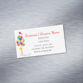 パーティープランナーおもしろいカラフルバルーンカスタム マグネット名刺 (インサイチュ)