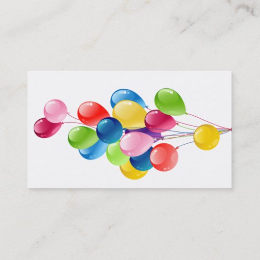 パーティープランナーおもしろいカラフルバルーンカスタム 名刺 (裏面)