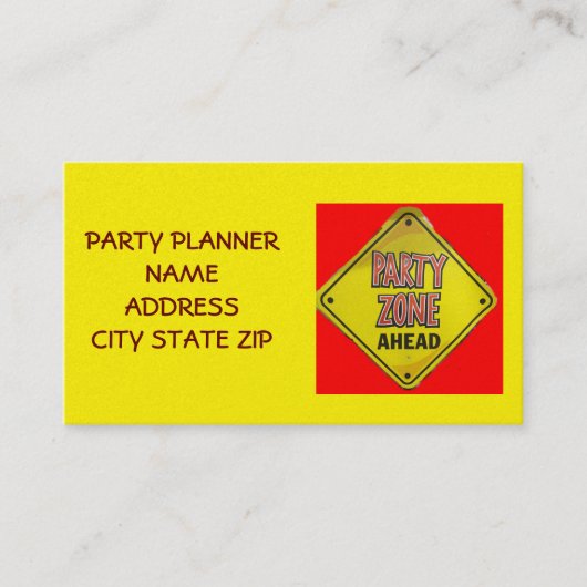 「パーティープランナーの名刺 名刺 (正面)