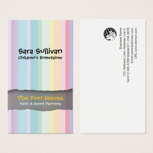 パーティープランナースペシャルスキルサービスパステルストライプス (正面&裏面)