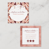 パーティープランナーバラ金ゴールドグリッターバルーンビジネスC スクエア名刺 (正面/裏面)