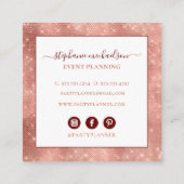 パーティープランナーバラ金ゴールドグリッターバルーンビジネスC スクエア名刺 (裏面)