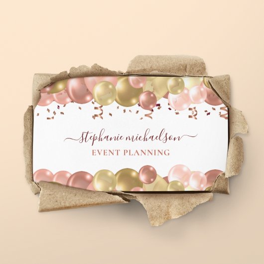 パーティープランナーバラ金ゴールドバルーンQRコード 名刺