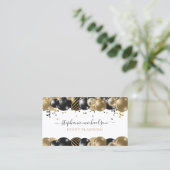 パーティープランナーブラック金ゴールドバルーン 名刺 (スタンド正面)