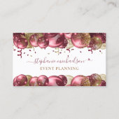 パーティープランナーブルゴーニュ金ゴールドバルーンQRコード 名刺 (正面)