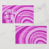 パーティープランナーレトロGroovy波ディスコボールパープル 名刺 (正面/裏面)