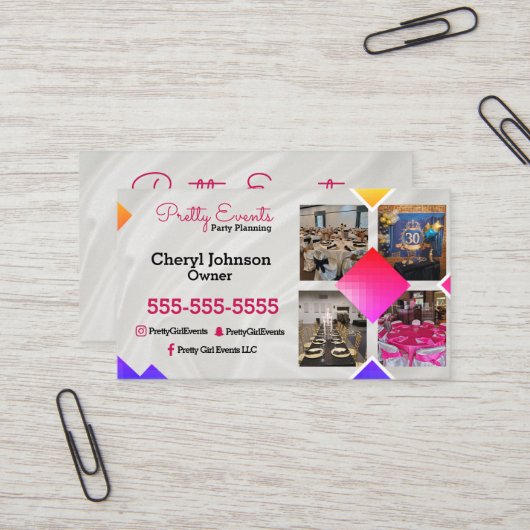パーティープランナー写真 名刺 (正面/裏面インサイチュ)