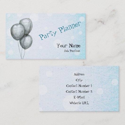 パーティープランナー名刺 名刺 (正面/裏面)