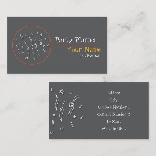 パーティープランナー名刺 名刺 (正面/裏面)
