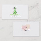 パーティープランナー名刺（緑と黄色） 名刺 (正面/裏面)