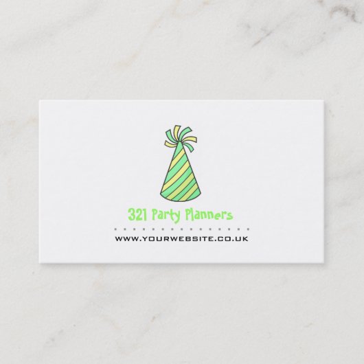 パーティープランナー名刺（緑と黄色） 名刺 (正面)