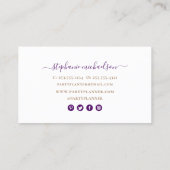 パーティープランナー紫金ゴールドバルーン 名刺 (裏面)