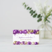 パーティープランナー紫金ゴールドバルーンQRコード 名刺 (スタンド正面)