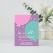 パーティープランナー誕生日計画バルーン紙吹雪 ポストカード (スタンド正面)