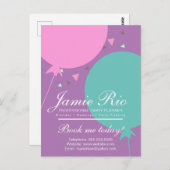 パーティープランナー誕生日計画バルーン紙吹雪 ポストカード (正面/裏面)