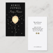 パーティープランナー金ゴールドバルーン名刺 名刺 (正面/裏面)