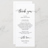 パーティープレース設定ありがとう、黒のスクリプトカード プログラム (正面/裏面)