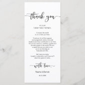 パーティープレース設定ありがとう、黒のスクリプトカード プログラム (正面)