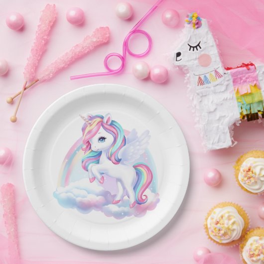 パーティープレートは魔法の誕生日パーティーに。 ペーパープレート (パーティー)