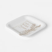 パーティープレートブライダルシャワー。 ペーパープレート (傾斜あり)