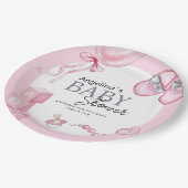 パーティープレートベビーシャワーteddy bear. ペーパープレート (アングル)