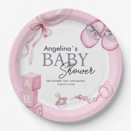 パーティープレートベビーシャワーteddy bear. ペーパープレート