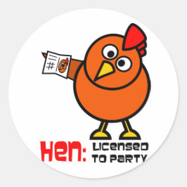 パーティーヘン ラウンドシール