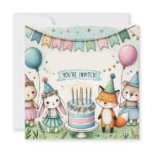 パーティーペット誕生日招待状